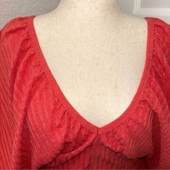 Zara Textured Balloon Puff Sleeve Top - Picture 3 of 11